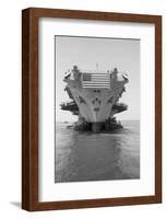 Tugboats Pushing the Aircraft Carrier John F. Kennedy-null-Framed Photographic Print