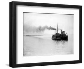 Tugs R.P. Elmore and Irene Underway, Circa 1912-Asahel Curtis-Framed Giclee Print