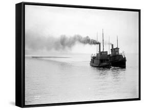 Tugs R.P. Elmore and Irene Underway, Circa 1912-Asahel Curtis-Framed Stretched Canvas