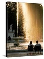 Tuileries Garden Fountain, Paris, France-David Barnes-Stretched Canvas