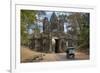 Tuk Tuk Going Through Victory Gate, Angkor Thom, Angkor World Heritage Site, Siem Reap, Cambodia-David Wall-Framed Photographic Print