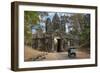 Tuk Tuk Going Through Victory Gate, Angkor Thom, Angkor World Heritage Site, Siem Reap, Cambodia-David Wall-Framed Photographic Print