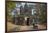 Tuk Tuk Going Through Victory Gate, Angkor Thom, Angkor World Heritage Site, Siem Reap, Cambodia-David Wall-Framed Photographic Print