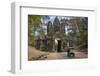 Tuk Tuk Going Through Victory Gate, Angkor Thom, Angkor World Heritage Site, Siem Reap, Cambodia-David Wall-Framed Photographic Print