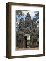 Tuk Tuk Going Through Victory Gate, Angkor Thom, Angkor World Heritage Site, Siem Reap, Cambodia-David Wall-Framed Photographic Print
