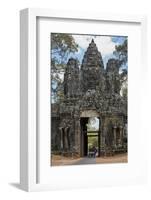 Tuk Tuk Going Through Victory Gate, Angkor Thom, Angkor World Heritage Site, Siem Reap, Cambodia-David Wall-Framed Photographic Print