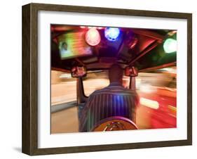 Tuk Tuk or Auto Rickshaw at Night, Bangkok, Thailand-Peter Adams-Framed Photographic Print