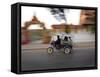 Tuk Tuk Racing Through Vientiane, Laos, Indochina, Southeast Asia, Asia-Andrew Mcconnell-Framed Stretched Canvas