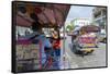 Tuk Tuk ride through Bangkok, Bangkok, Thailand, Southeast Asia, Asia-Frank Fell-Framed Stretched Canvas