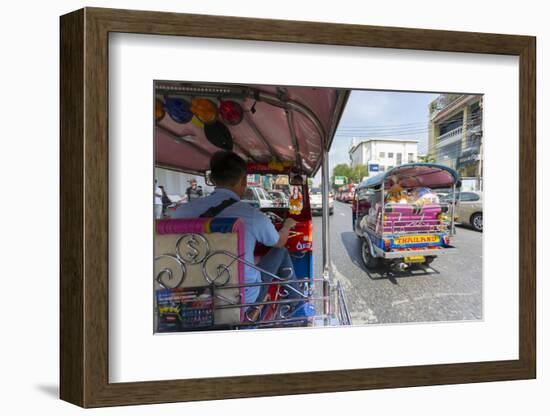 Tuk Tuk ride through Bangkok, Bangkok, Thailand, Southeast Asia, Asia-Frank Fell-Framed Photographic Print