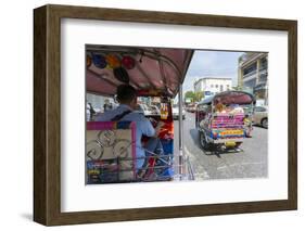 Tuk Tuk ride through Bangkok, Bangkok, Thailand, Southeast Asia, Asia-Frank Fell-Framed Photographic Print