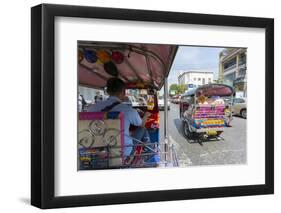 Tuk Tuk ride through Bangkok, Bangkok, Thailand, Southeast Asia, Asia-Frank Fell-Framed Photographic Print