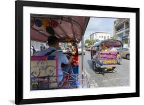 Tuk Tuk ride through Bangkok, Bangkok, Thailand, Southeast Asia, Asia-Frank Fell-Framed Photographic Print