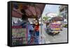 Tuk Tuk ride through Bangkok, Bangkok, Thailand, Southeast Asia, Asia-Frank Fell-Framed Stretched Canvas