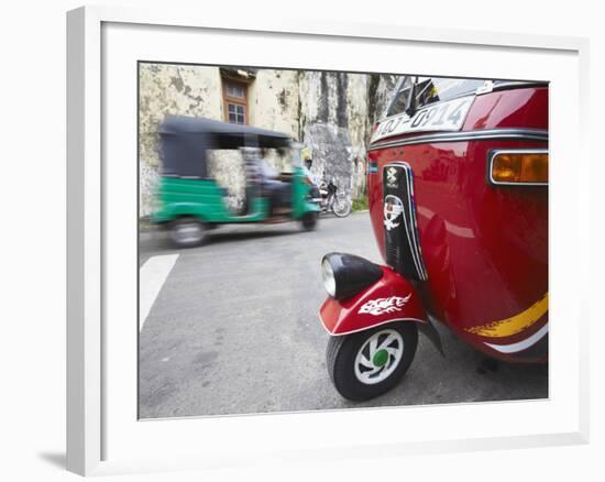 Tuk-Tuks in Old Town of Galle Fort, Galle, Sri Lanka-Ian Trower-Framed Photographic Print