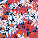Zigzag Pattern in Tropical Colors-tukkki-Art Print