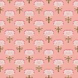 Pattern with Small Flowers, Pompoms or Snowflakes-tukkki-Art Print