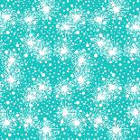 Pattern with Small Flowers, Pompoms or Snowflakes-tukkki-Art Print