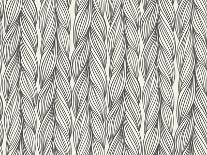 Art Deco Vector Geometric Pattern in Silver White.-tukkki-Art Print