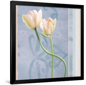 Tulip and Blue Tapestry I-Richard Sutton-Framed Premium Giclee Print