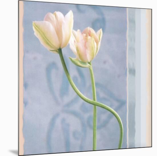 Tulip and Blue Tapestry I-Richard Sutton-Mounted Premium Giclee Print