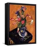 Tulip and Iris, 1929-Matthew Arnold Bracy Smith-Framed Stretched Canvas