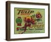 Tulip Apple Crate Label - Yakima, WA-Lantern Press-Framed Art Print