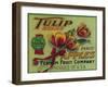 Tulip Apple Crate Label - Yakima, WA-Lantern Press-Framed Art Print