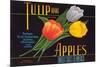 Tulip Apple Label-null-Mounted Art Print