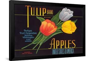 Tulip Apple Label-null-Framed Art Print