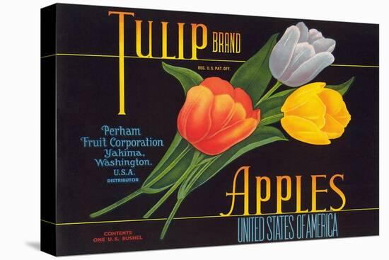 Tulip Apple Label-null-Stretched Canvas