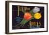 Tulip Apple Label-null-Framed Art Print