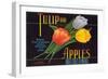 Tulip Apple Label-null-Framed Art Print