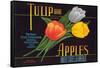 Tulip Apple Label-null-Framed Stretched Canvas