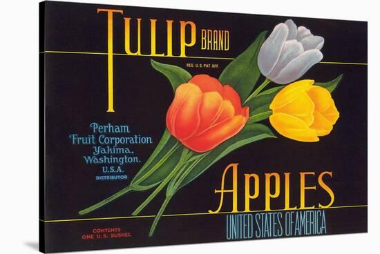 Tulip Apple Label-null-Stretched Canvas