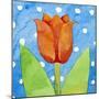 Tulip Blue White Spot Background, 2013-Jennifer Abbott-Mounted Giclee Print