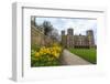 Tulip Border, Pathway and Lawn in Spring at Hardwick Hall, Near Chesterfield, Derbyshire, England-Eleanor Scriven-Framed Photographic Print