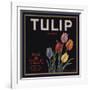 Tulip Brand - Porterville, California - Citrus Crate Label-Lantern Press-Framed Art Print