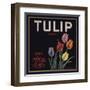 Tulip Brand - Porterville, California - Citrus Crate Label-Lantern Press-Framed Art Print