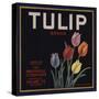 Tulip Brand - Porterville, California - Citrus Crate Label-Lantern Press-Stretched Canvas