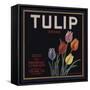 Tulip Brand - Porterville, California - Citrus Crate Label-Lantern Press-Framed Stretched Canvas