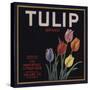 Tulip Brand - Porterville, California - Citrus Crate Label-Lantern Press-Stretched Canvas