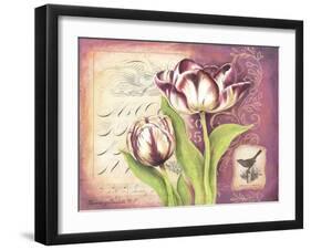 Tulip Collage I-Gwendolyn Babbitt-Framed Art Print