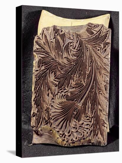 Tulip Design Printing Block, 1875-William Morris-Stretched Canvas