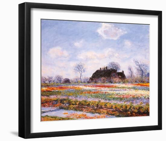 Tulip Fields at Sasenheim-Claude Monet-Framed Art Print