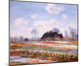 Tulip Fields at Sasenheim-Claude Monet-Mounted Art Print