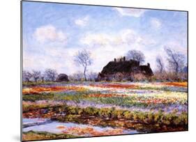 Tulip Fields at Sasenheim-Claude Monet-Mounted Art Print