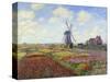 Tulip Fields in Holland by Claude Monet-null-Stretched Canvas