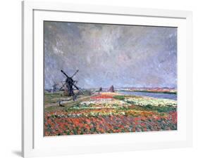 Tulip Fields Near Leiden, 1886-Claude Monet-Framed Giclee Print