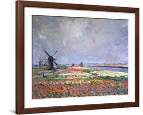 Tulip Fields Near Leiden, 1886-Claude Monet-Framed Giclee Print